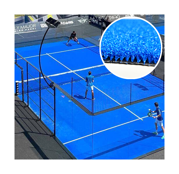 12mm 0.48inch 1.2cm Blue Artificial Grass Turf Outdoor Padel Tennis Courts Pitch various related equipment one stop service