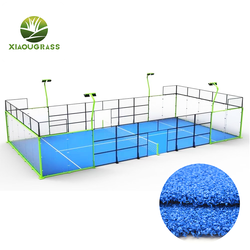 12mm 0.48inch 1.2cm Blue Artificial Grass Turf Outdoor Padel Tennis Courts Pitch various related equipment one stop service