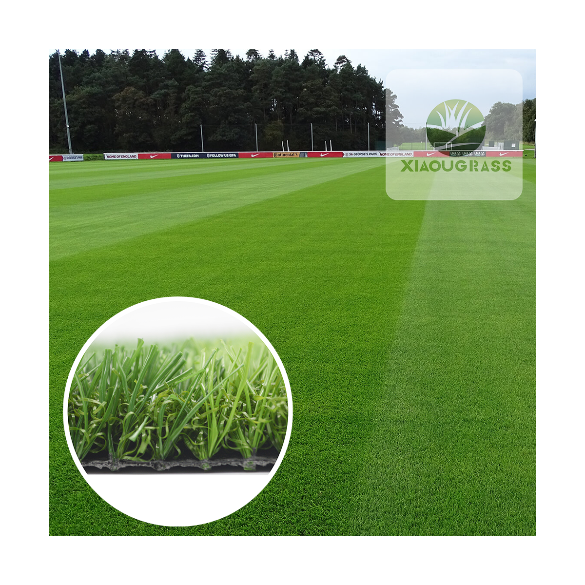 High Dtex Density Plastic Football Grass Without Rubber Sand Granule Non Infill Artificial Turf Soccer Field Football Pitch