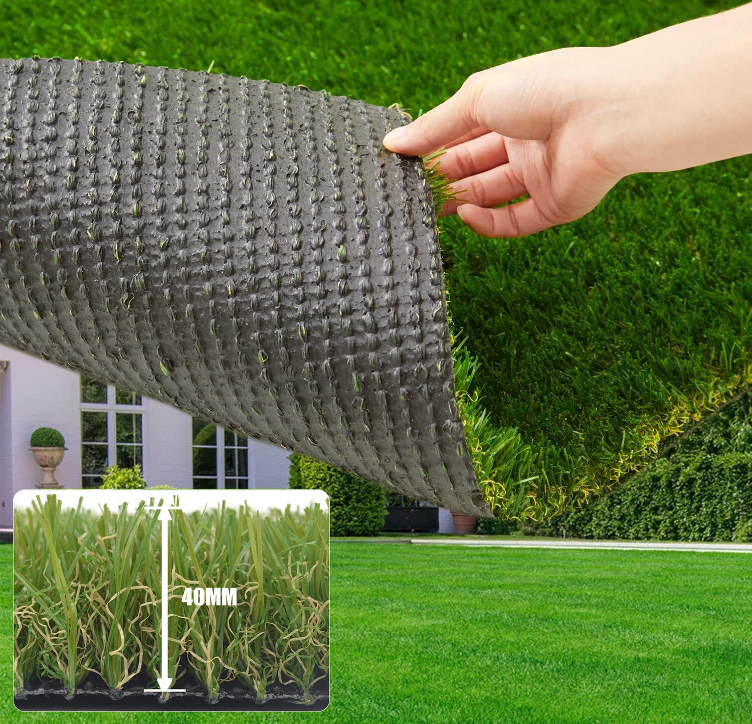 Astroturf 40mm Artificial Grass for Garden Durable Artificial Turf Roll synthetic grass for garden