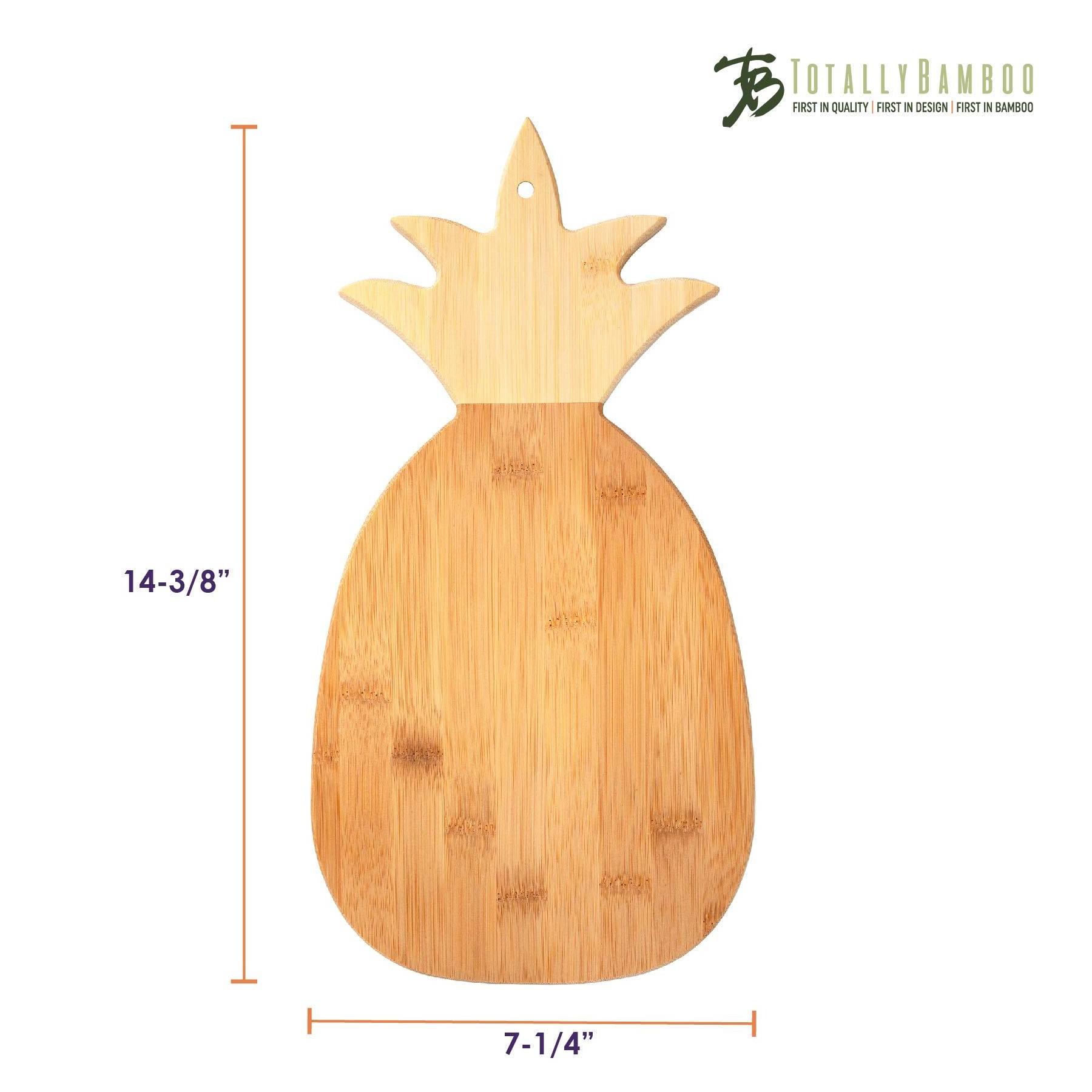 Bamboo Pineapple Shaped Bamboo Wood Cutting Board with handle