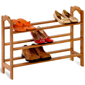 3-tier shoe rack for organizing shoes, slippers, and boots Bamboo Shoe Rack