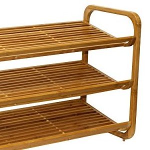 Shoes Single Display Rack Bamboo 3-Tier Shoe Shelf