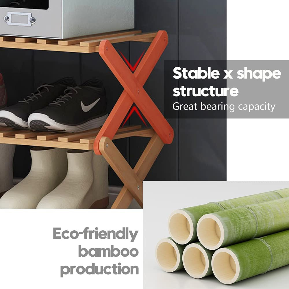 Foldable multifunctional free vertical storage and finishing device  bamboo shoe rack