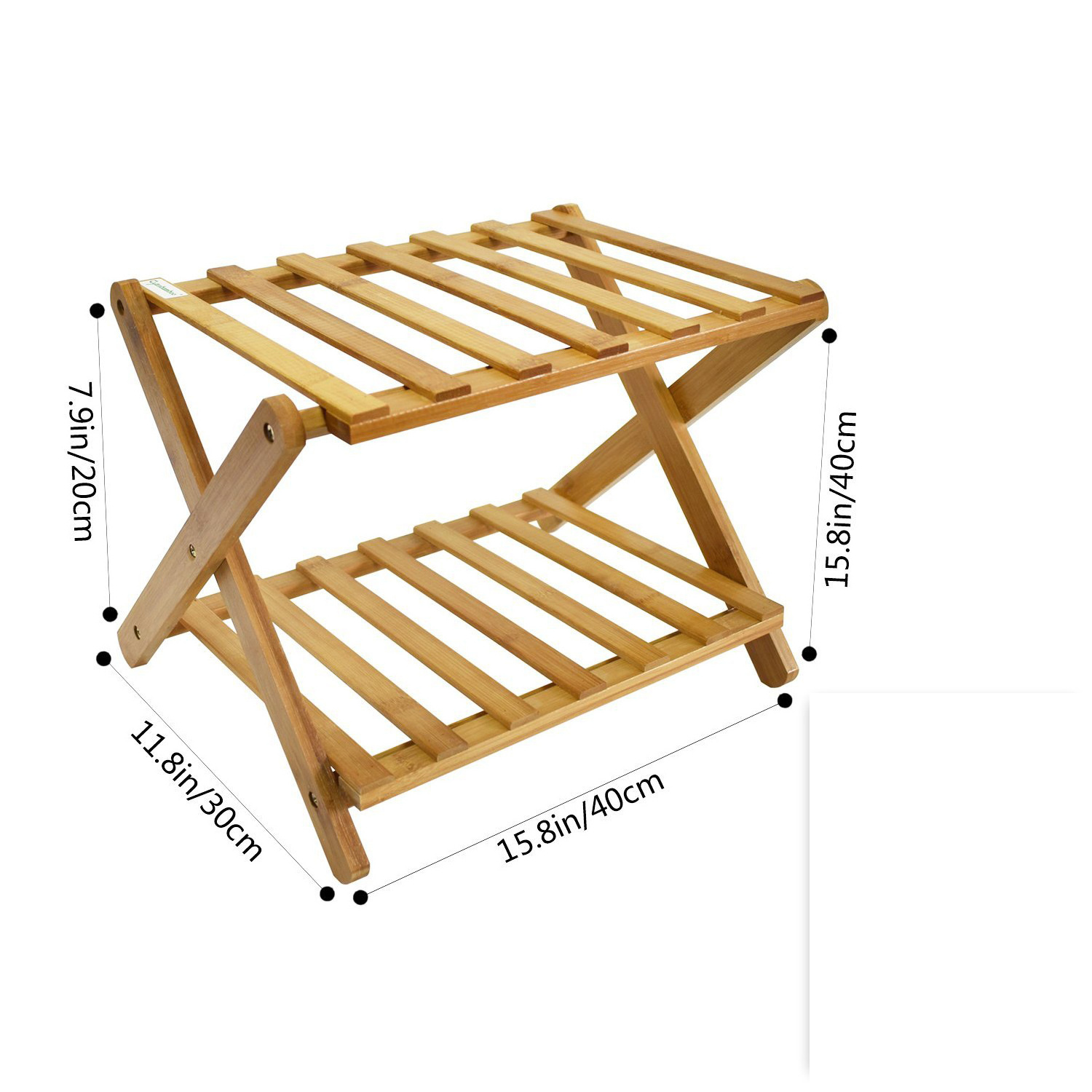 Foldable custom collapsible popular bamboo shoe rack