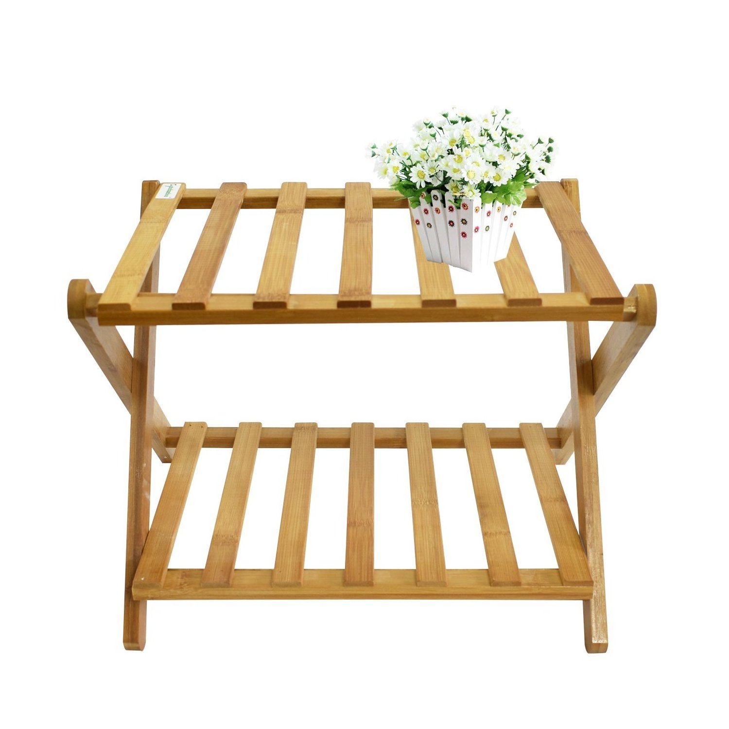 Foldable custom collapsible popular bamboo shoe rack