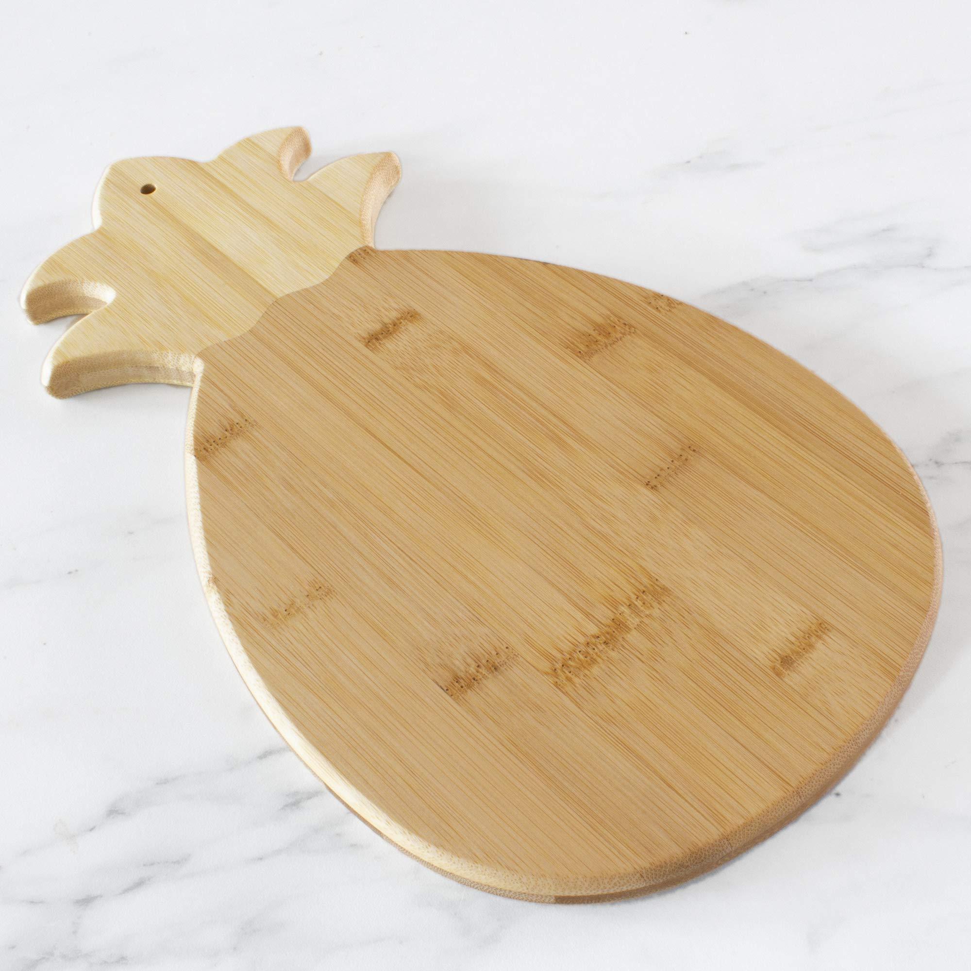 Bamboo Pineapple Shaped Bamboo Wood Cutting Board with handle