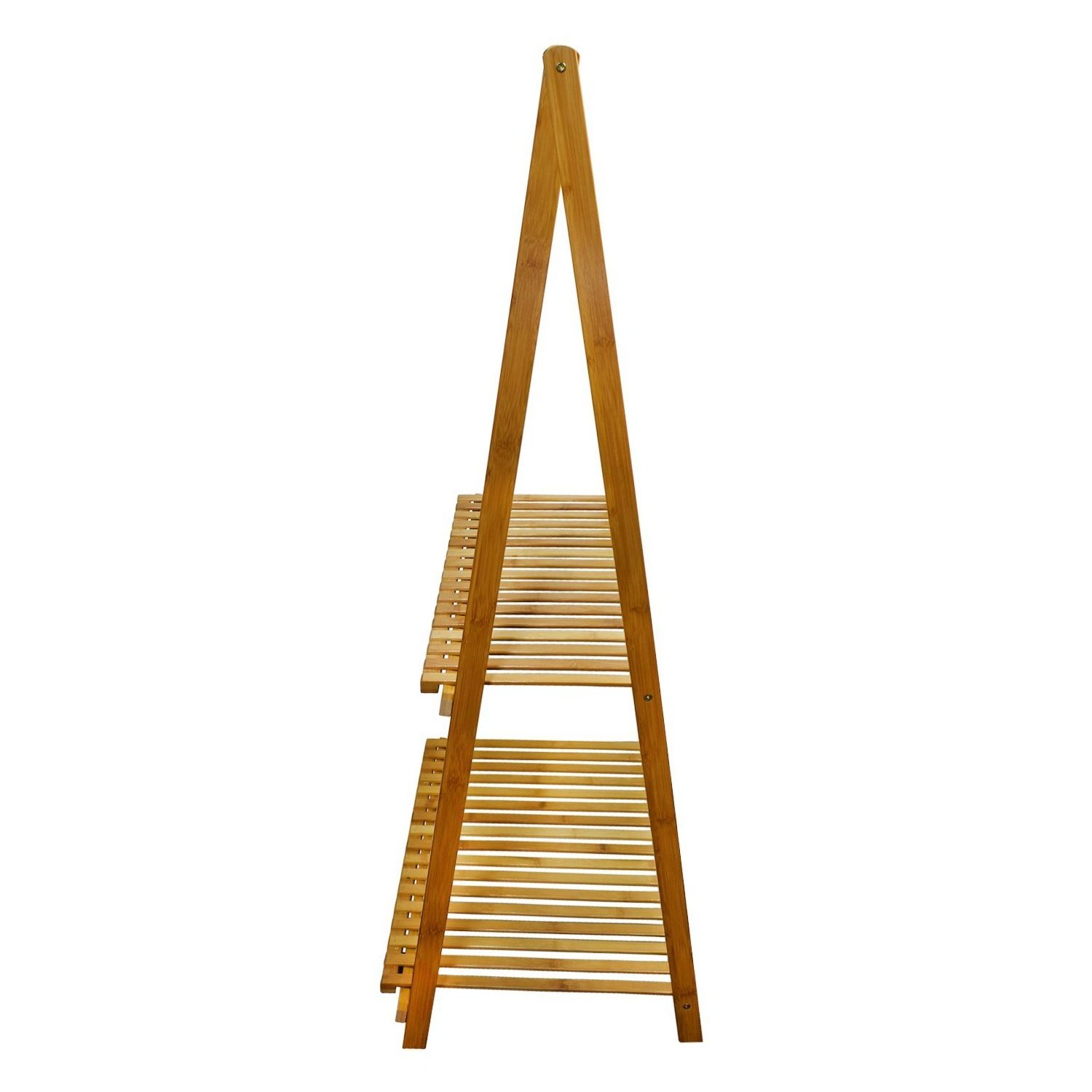 3 tier Ladder Stands Indoor Outdoor Modern Foldable Hanging Display Racks Bamboo Flower Pot Plant Shelves