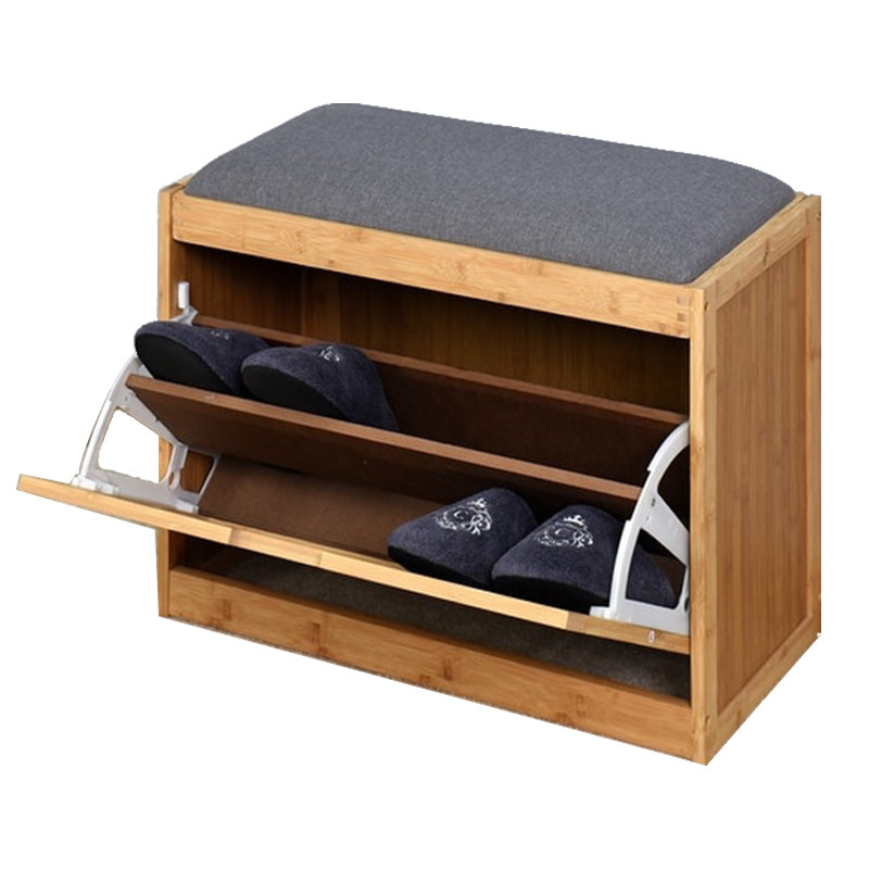 Factory Modern Bamboo shoe storage bench,  Shoe Rack Bench with Seat Shoes Cabinet Furniture