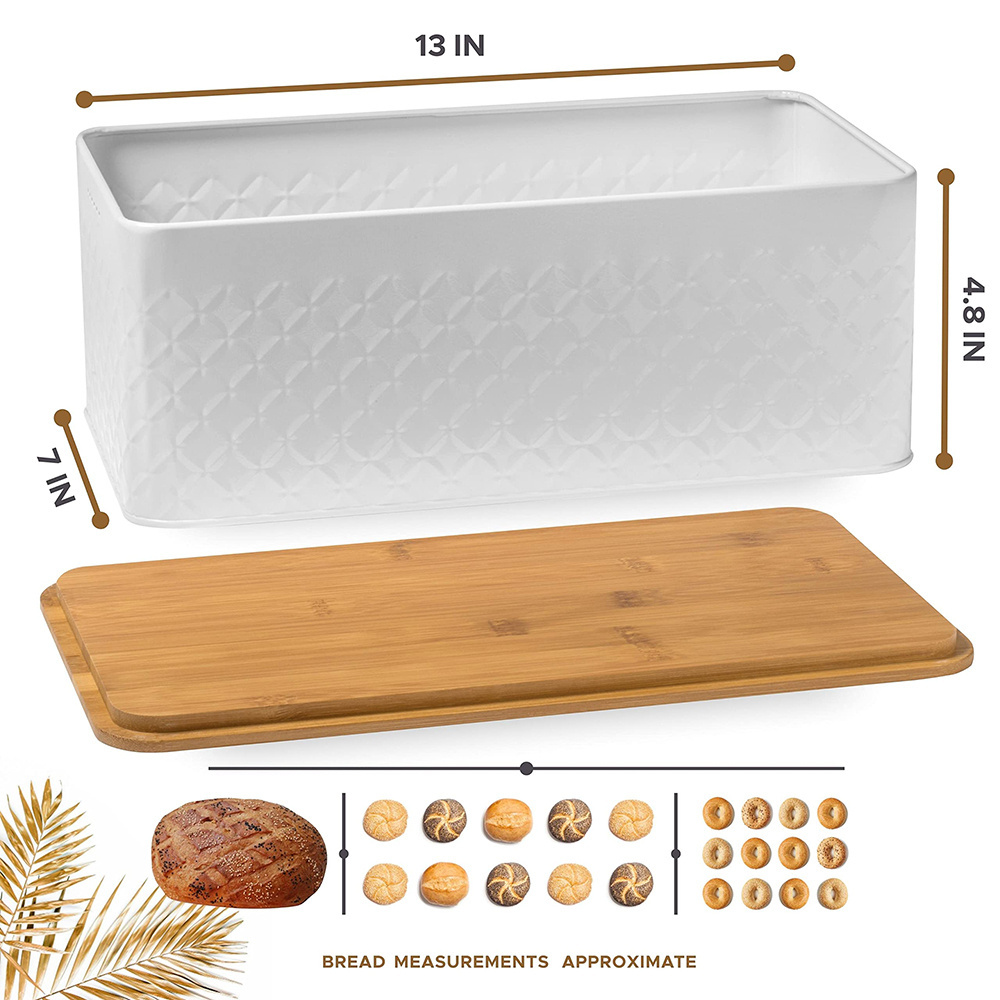 Kitchen table white bread box bamboo chopping board cover bamboo bread boxes