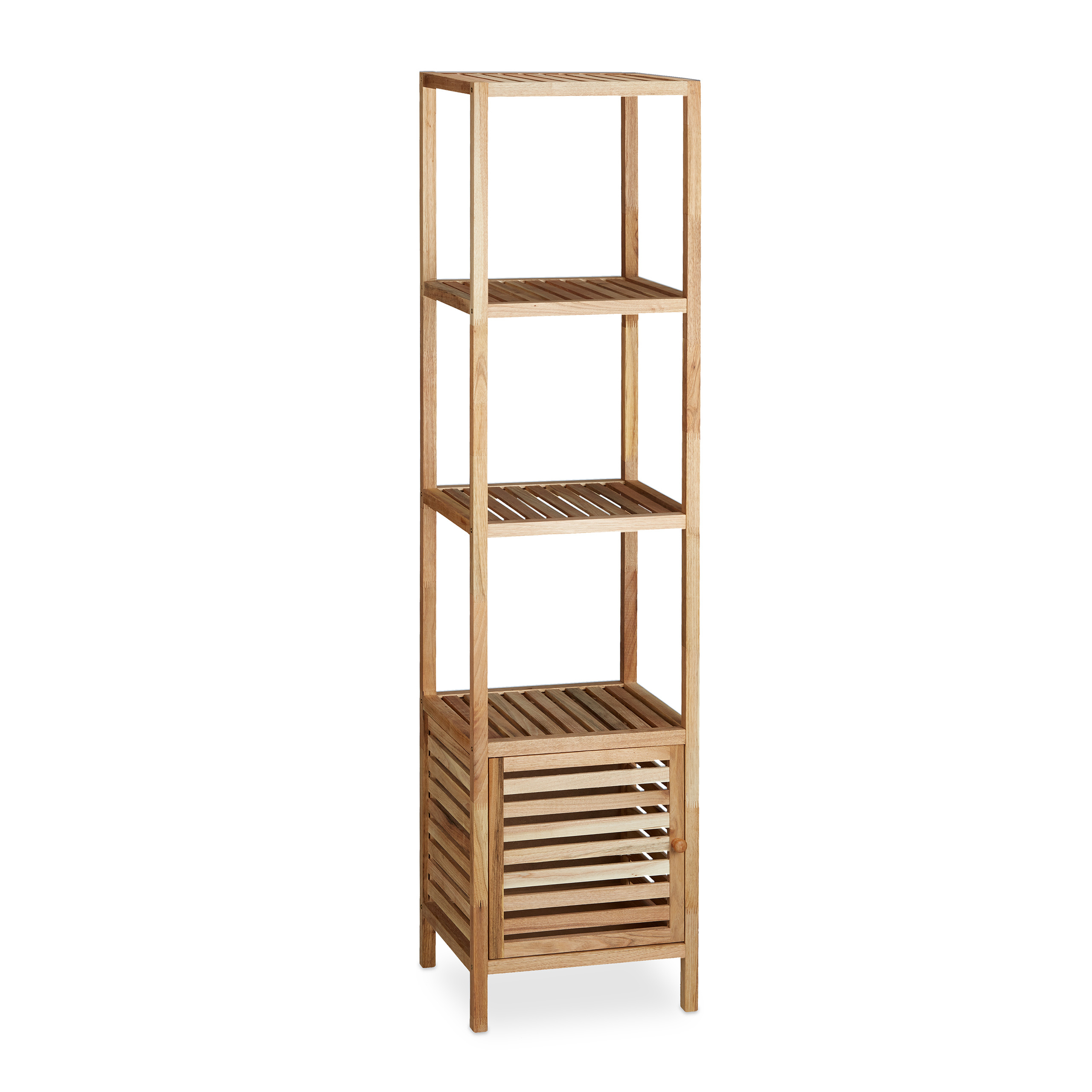 Multifunctional Organic Bamboo 4-tier Shelving Unit Bathroom Shelf Organizer