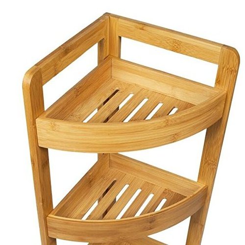 Share 4 Tier Bamboo Corner Storage Shelf for Living Room bamboo shelf