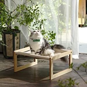 Pet Beds For Cat Dog Bamboo Outdoor Pet Furniture Hammock Suitable for Kitty, Puppy, Rabbit, Bunny and Small Animal