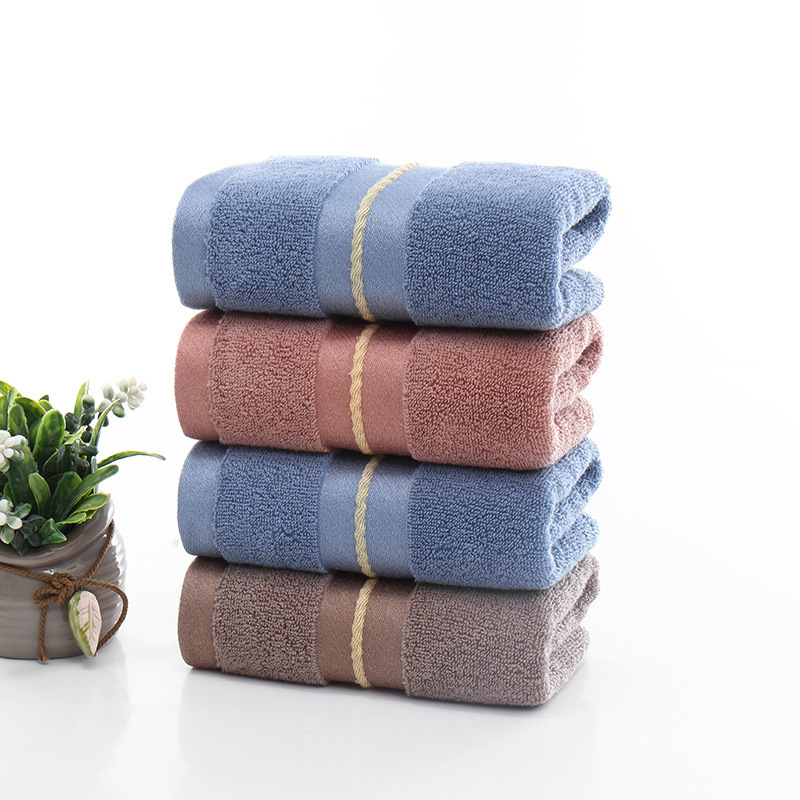 Wholesale Pure Cotton Towel Adult Face Wash Household Absorbent 100% Cotton Face Towel Custom LOGO