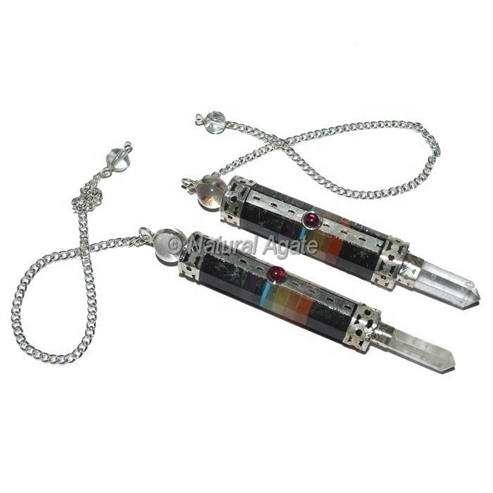 Divination supplies Carnelian 12 Faceted Pendulums with Chakra Om Chain | Buy Wholesale Dowsing Pendulum