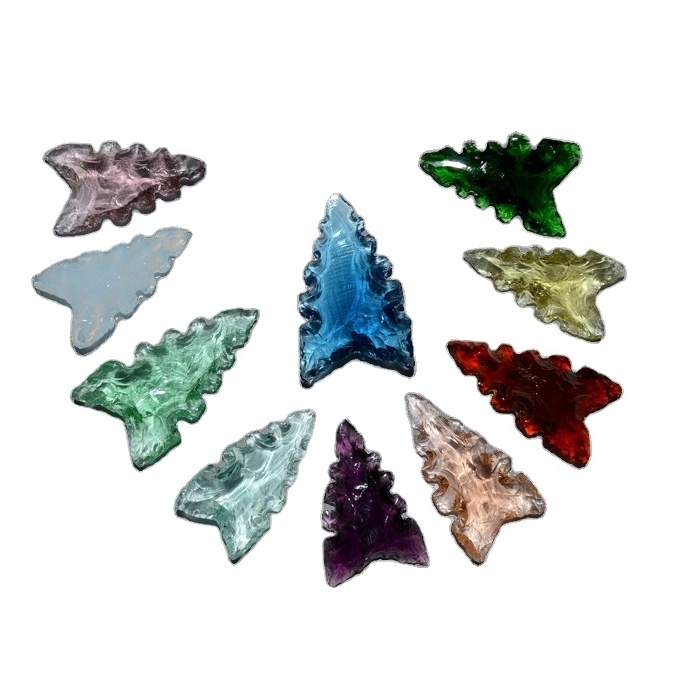 Natural Kegel Exercise Wholesale Gift Multi Color Glass Obsidian Arrowheads for Sale - High Quality