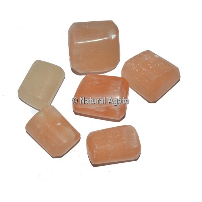 Orange Selenite Natural Crystal Chakra Tumbled Stones exporter Buy now mixed bulk tumbled healing stones for gift