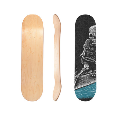 Cheap Custom Sport Outdoor Skateboard Surfer Skeleton Blank Skateboard Decks