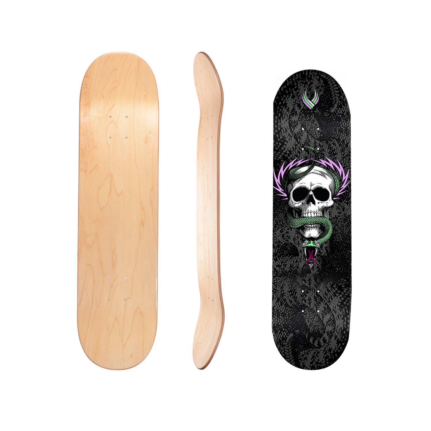 Cheap Custom Sport Outdoor Skateboard Surfer Skeleton Blank Skateboard Decks