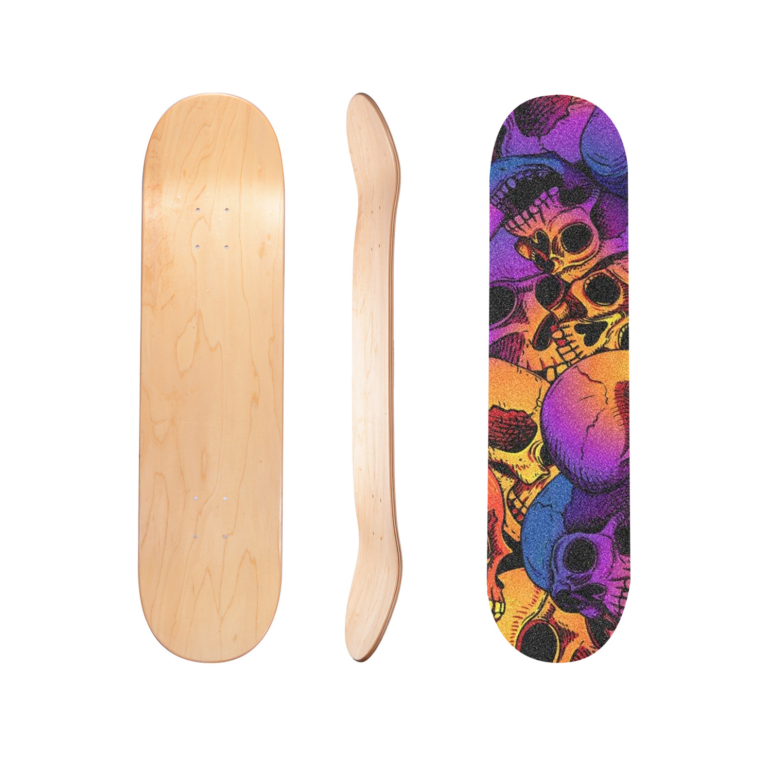 Cheap Custom Sport Outdoor Skateboard Surfer Skeleton Blank Skateboard Decks