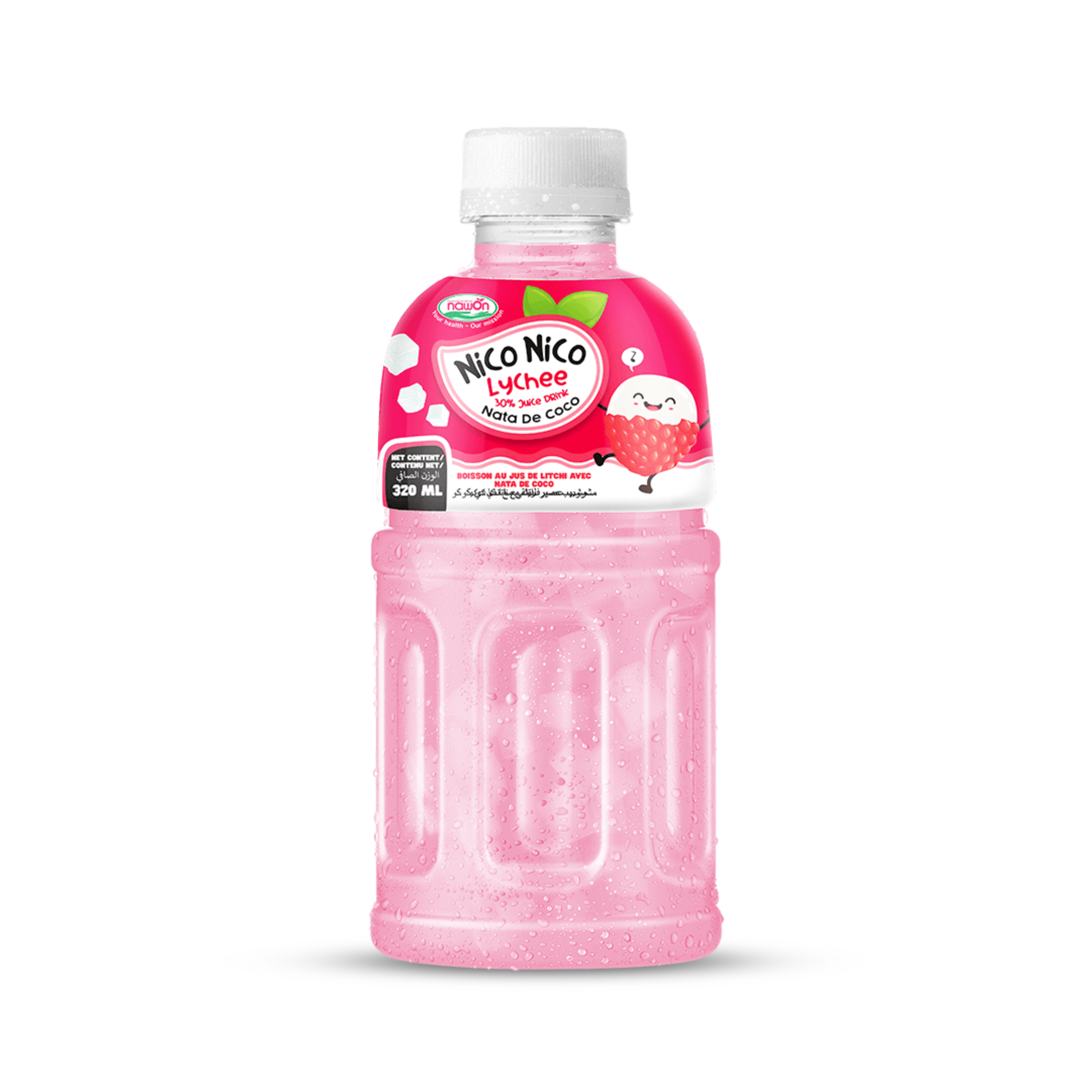 Lychee Juice with Nata De Coco not from concentrate Brand Nico Nico 320ml  Product of Vietnam by JOJONAVI  Suppliers