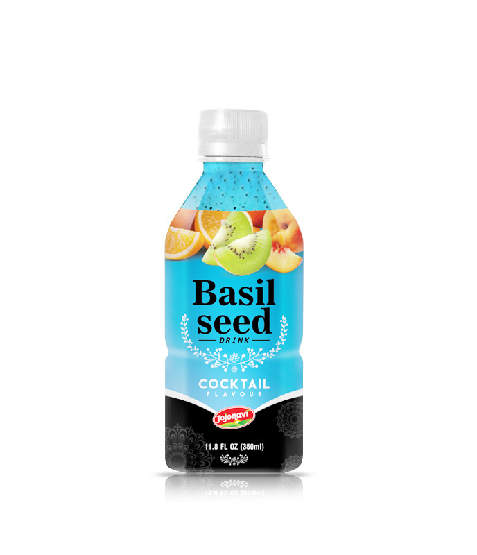 350ml Wholesale fruit juice Basil seed drink Kiwi flavour PET Bottle