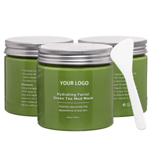 Skin Care Green Tea Mask Mud Clay Face Mask Collagen Deep Pore Cleansing Mud Clay Facial Mask