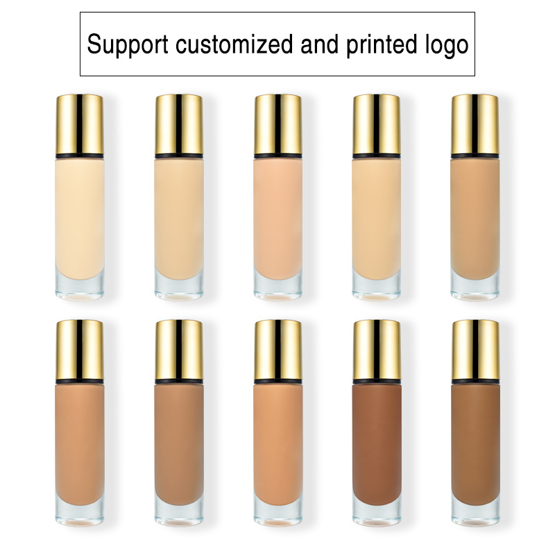 Full Coverage Foundation Private Label Vegan Mattress Concealer Foundation Cream Custom Liquid Foundation for Dark Skin