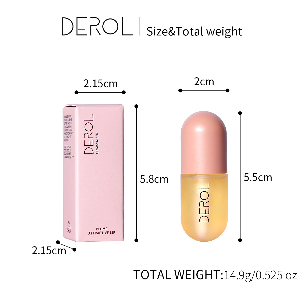 Lip Oils DEROL Private Label Botanical DR011 Moisturizing Plumper Natural Lips Plump Lotion Oil Lip Gloss