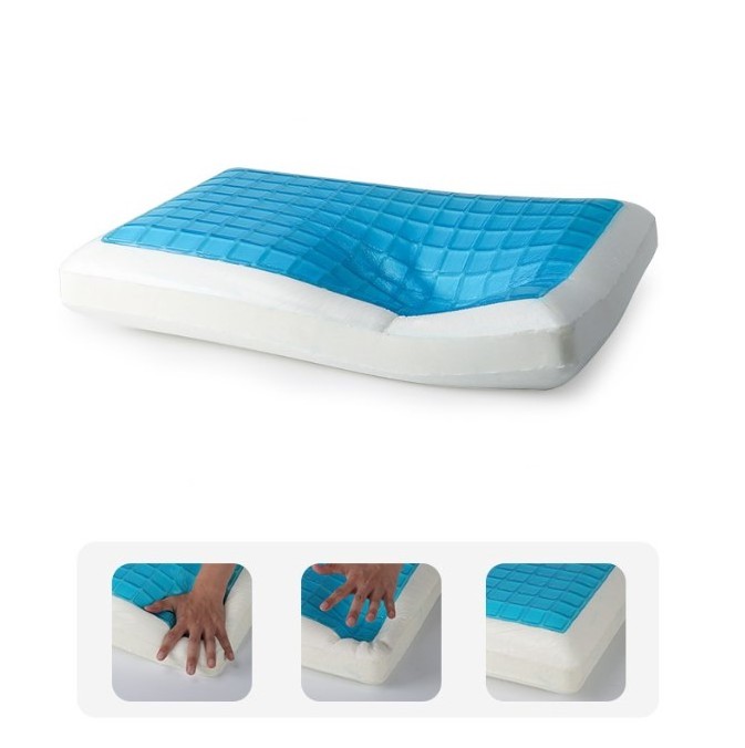 High Quality Comfortable Cooling Gel Memory Foam Bed Pillow 40X60X12CM Sleeping Pillows