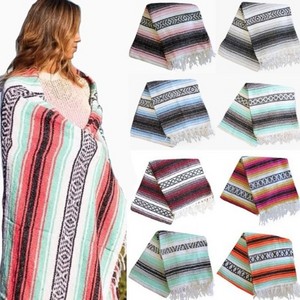 Wholesale Travel Beach Blanket Geometric Mexican Yoga Blanket Polyester Throw Blanket