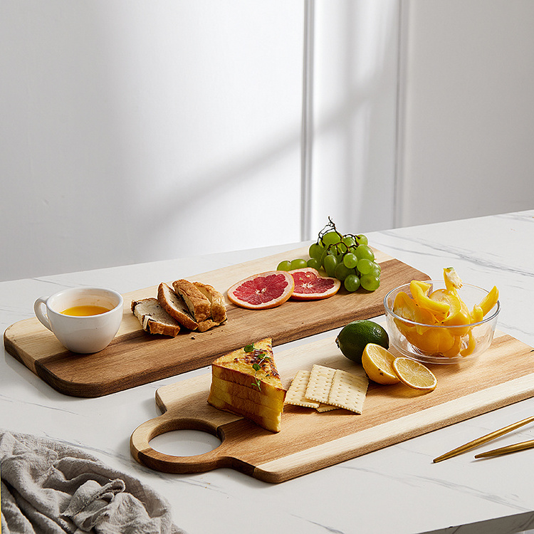 Wholesale Kitchen Extra Large Acacia Wood Charcuterie Board Cheese Fruits Vegetable Chopping Serving Cutting Board