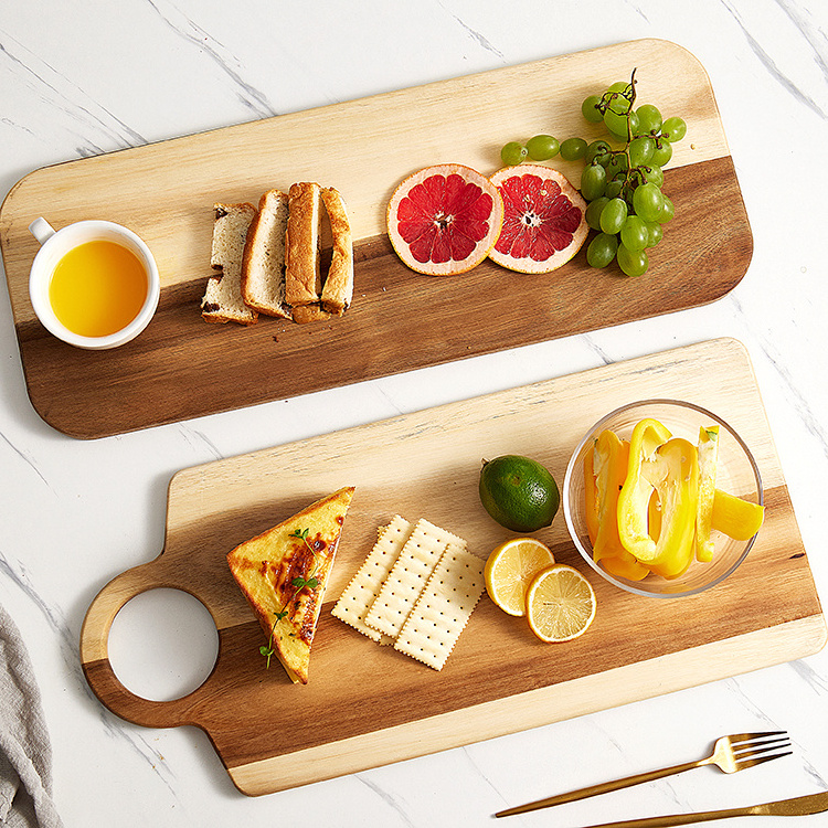 Wholesale Kitchen Extra Large Acacia Wood Charcuterie Board Cheese Fruits Vegetable Chopping Serving Cutting Board