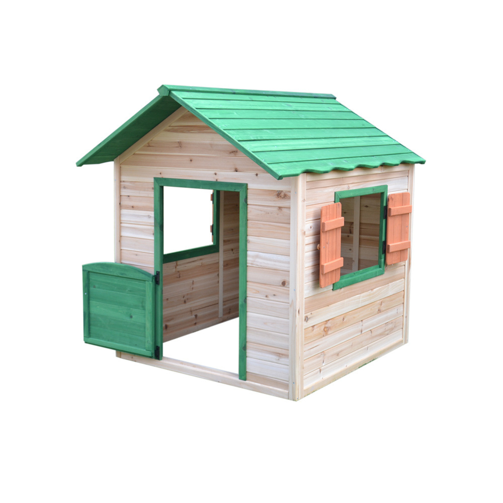 casa de juegos de madera  Playhouse Kids Wooden Play House Outdoor Imaginative Fun Toys Wooden Play House