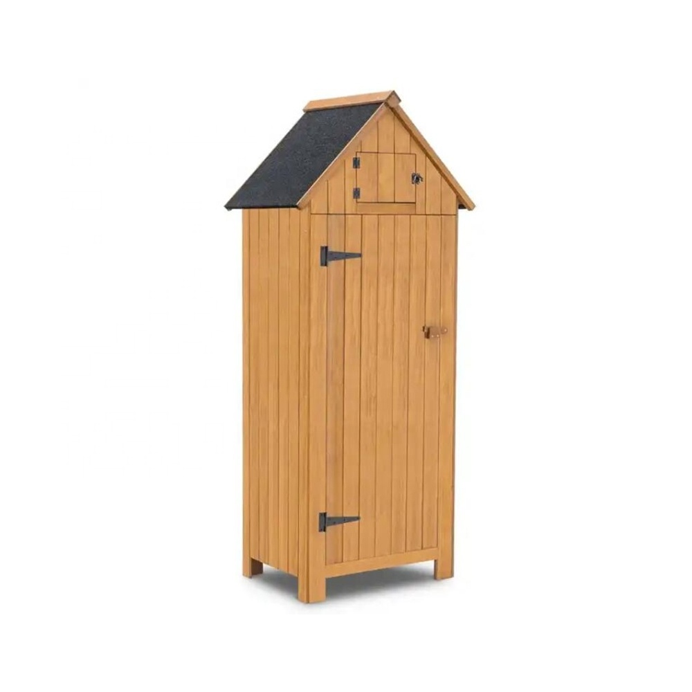 Outdoor Vertical Wooden Storage Shed Garden Cabinet Tool Shed