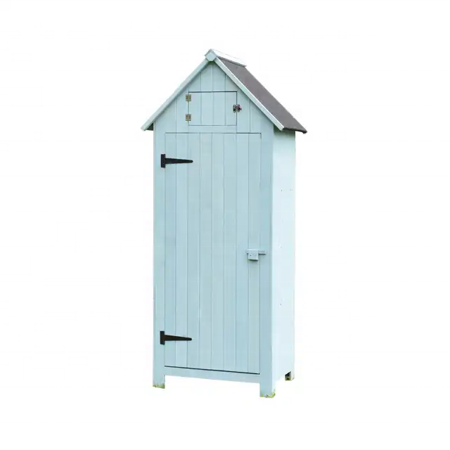 Outdoor Vertical Wooden Storage Shed Garden Cabinet Tool Shed