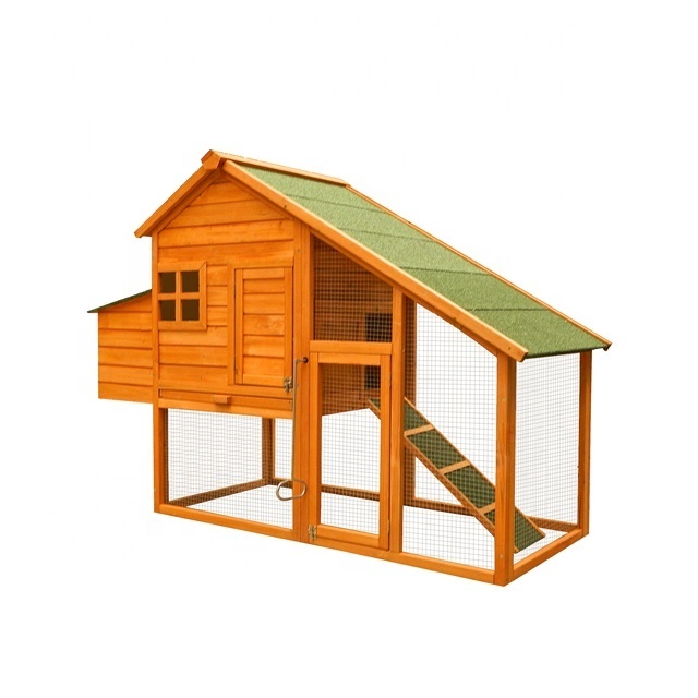 Wooden Large Chicken Coop Outdoor Hen House  with Nesting Box