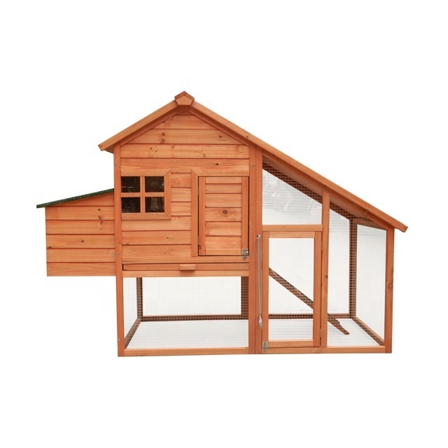 Wooden Large Chicken Coop Outdoor Hen House  with Nesting Box