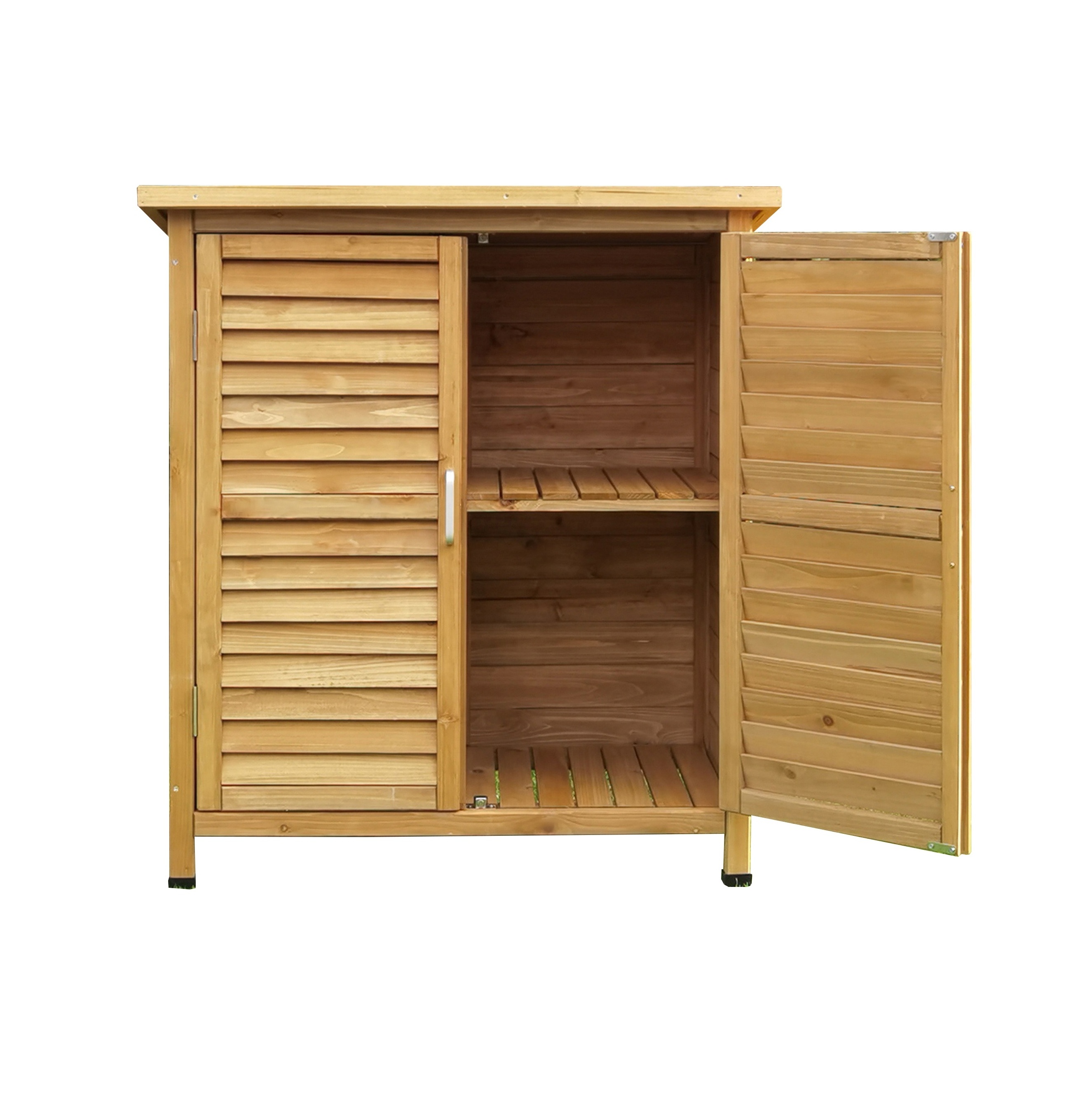 Hot Sale Garden Shed Solid Wood Storage Cabinet Backyard Wooden Sheds with Shelf