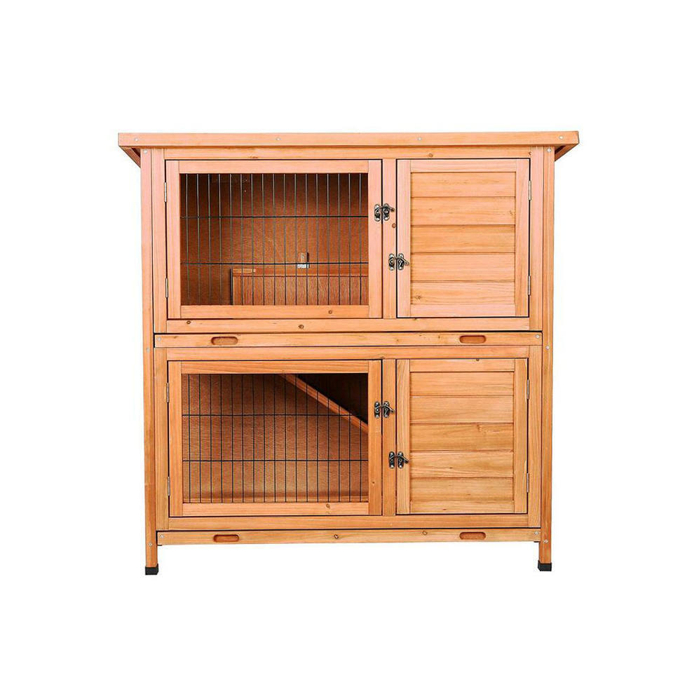 Two-storey Bunny House Rabbit Cage Wooden Rabbit Hutch for Sale