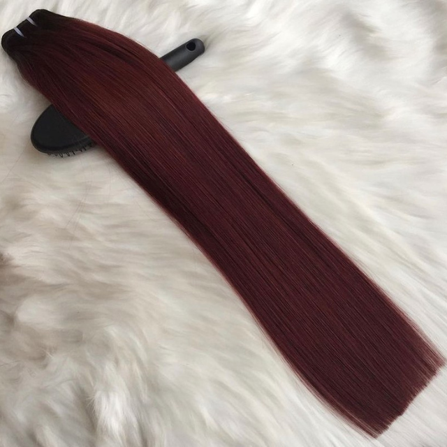 Wholesale Custom Color Bone Straight Super Double Drawn Bundles Full Cuticle Aligned Raw Unprocessed Hair Material