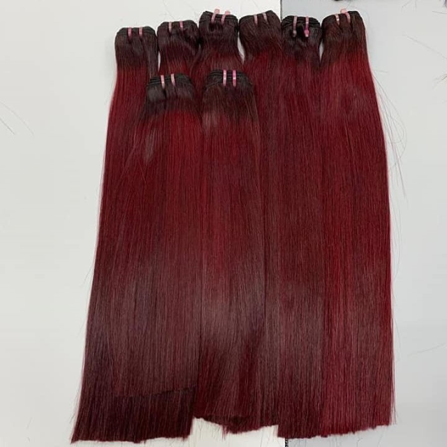 Wholesale Custom Color Bone Straight Super Double Drawn Bundles Full Cuticle Aligned Raw Unprocessed Hair Material