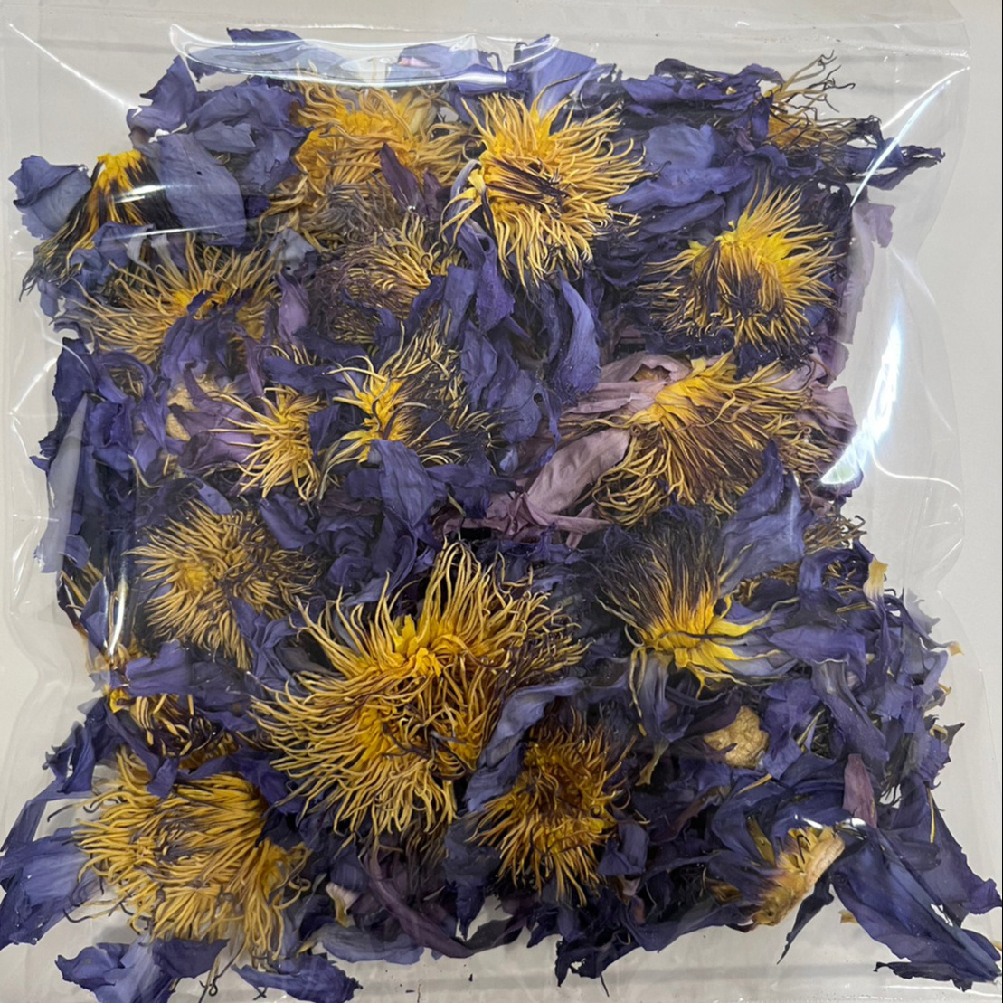 Natural Dried Blue Lotus Flower / Lan lian hua whole dried blue lotus flower tea From Thailand with Organic / No Pesticide