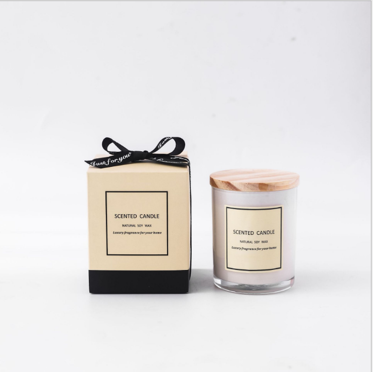 8oz boxes for custom-glass-candle-jars  with lidd luxury empty candle jar with box aroma and candle glass empty