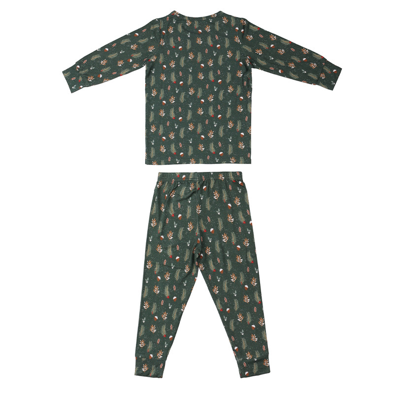 Organic cotton christmas pajamas for family customize family christmas outfit wholesale eco friendly family matching outfits