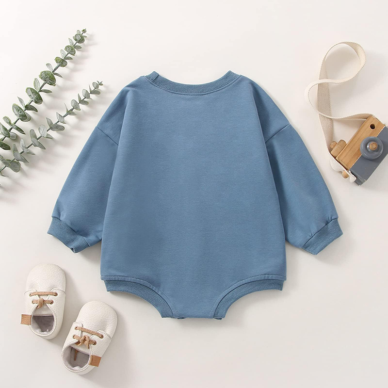 Organic cotton baby bubble bodysuit baby bubble romper eco friendly newborn onesie custom sleep suit infant button up romper