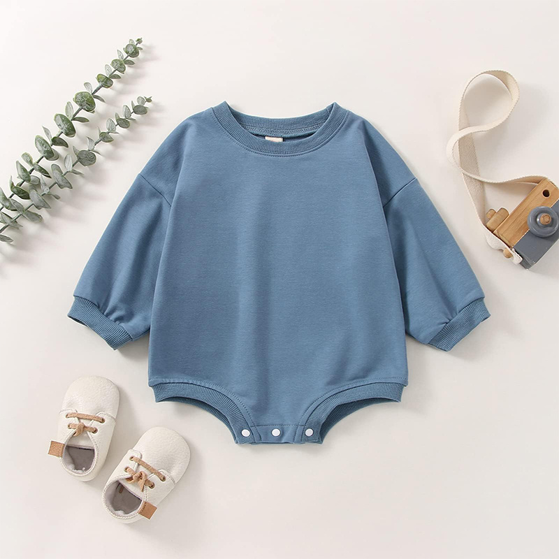 Organic cotton baby bubble bodysuit baby bubble romper eco friendly newborn onesie custom sleep suit infant button up romper