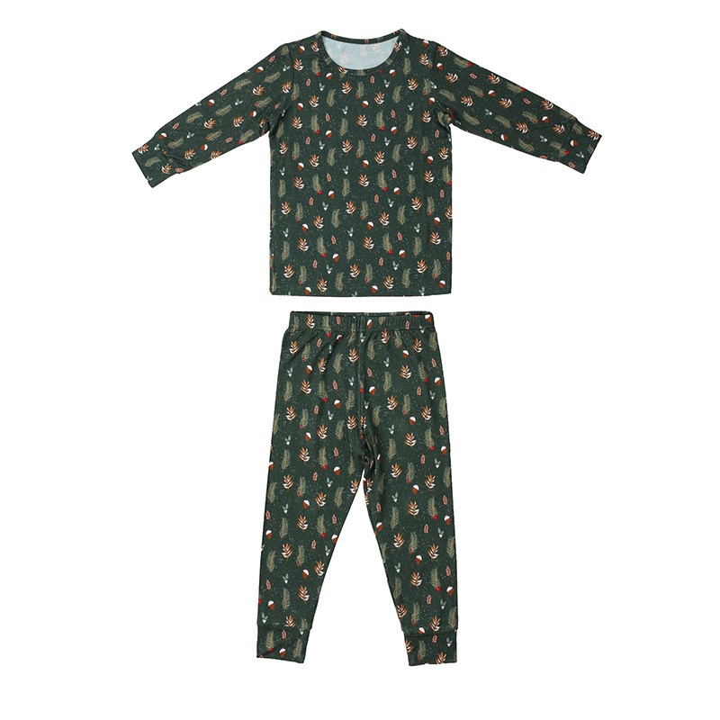 Organic cotton christmas pajamas for family customize family christmas outfit wholesale eco friendly family matching outfits