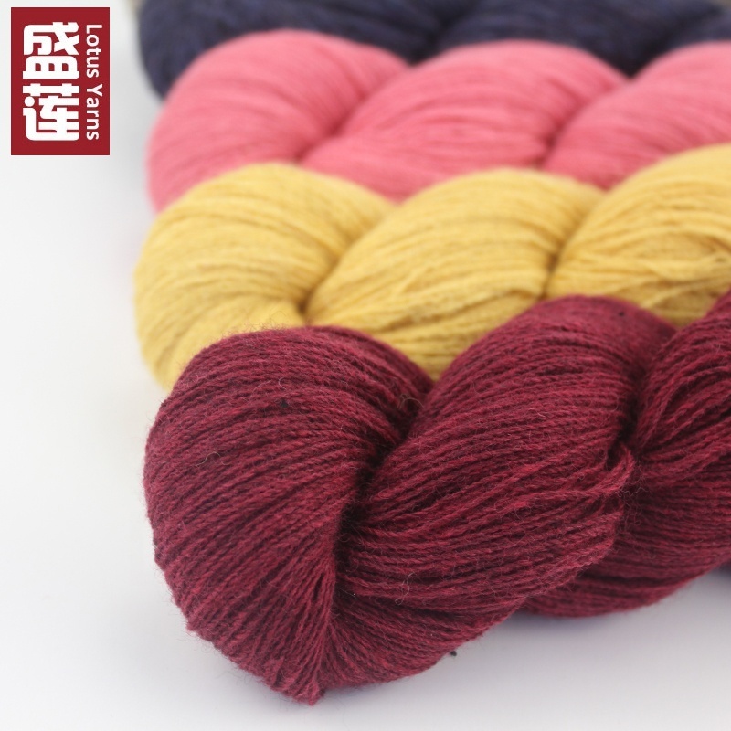 Lotus Yarn   100% Tibetan yak Lace  weight Natural Fiber Colored Hand Knitting Yarn