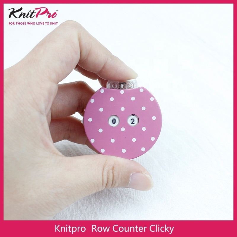 KnitPro Pink Color Row Counter Cli-cky Knitting Tools DIY Knitting Accessories